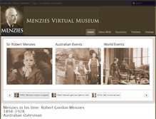 Tablet Screenshot of menziesvirtualmuseum.org.au
